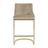 Mia Gold & Khaki Velvet Bar Stool